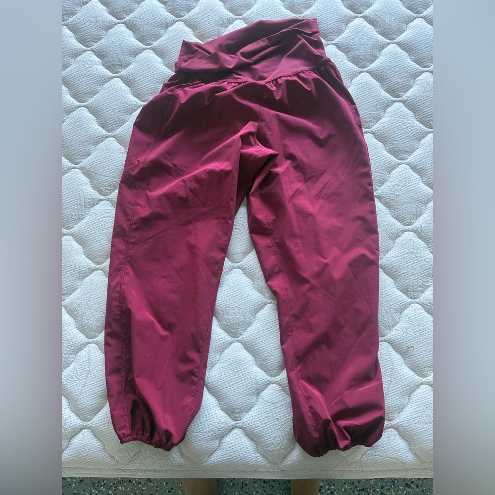 Lululemon Maroon parachute pants